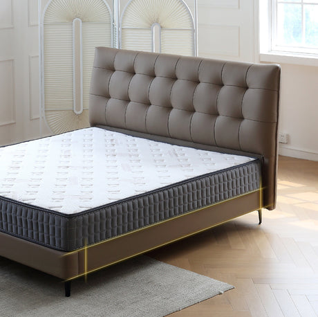 MOYU Amaryllis Creamy Stylish Retro Luxury Leather Bed from MOYU