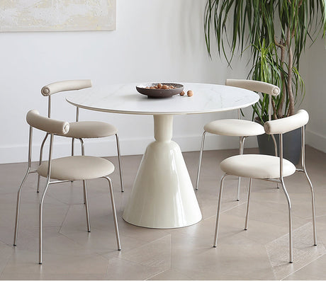 MOYU Corazon Elegant Creamy Rockboard Dining Set from MOYU
