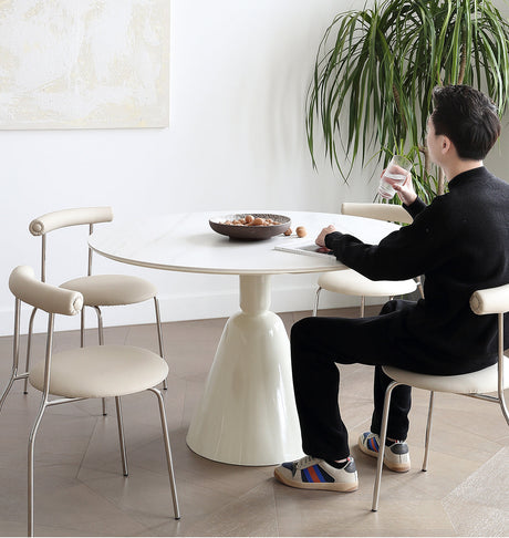 MOYU Corazon Elegant Creamy Rockboard Dining Set from MOYU