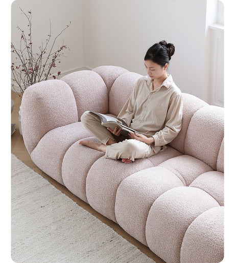 MOYU Elowen Creamy Style Marshmallow Small Apartment Sofa from MOYU