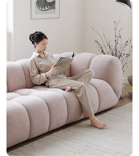 MOYU Elowen Creamy Style Marshmallow Small Apartment Sofa from MOYU