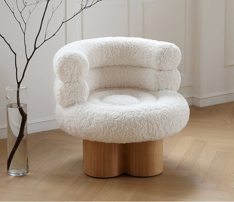 MOYU Elowen Rustic Natural Wood Leisure Chair from MOYU