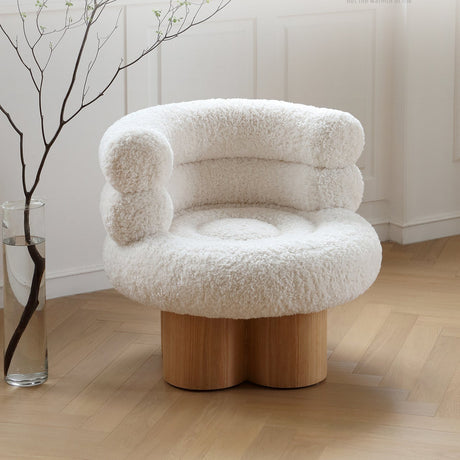 MOYU Elowen Rustic Natural Wood Leisure Chair from MOYU
