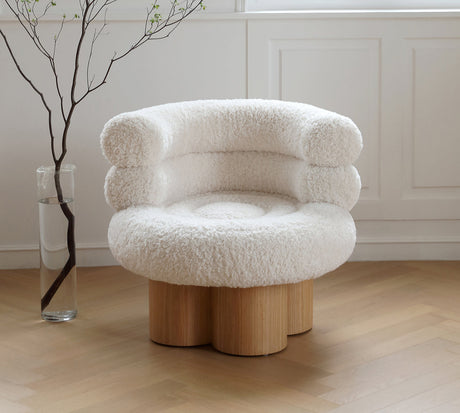 MOYU Elowen Rustic Natural Wood Leisure Chair from MOYU