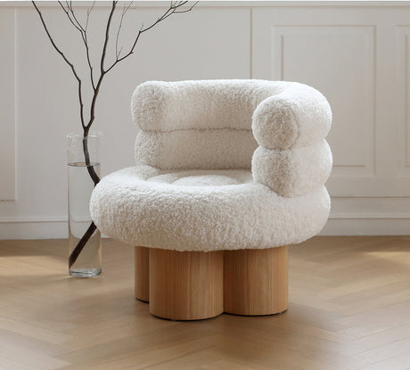 MOYU Elowen Rustic Natural Wood Leisure Chair from MOYU