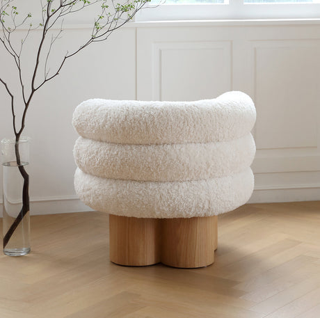 MOYU Elowen Rustic Natural Wood Leisure Chair from MOYU