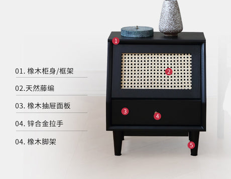 MOYU Harukaze Solid Wood Minimalist Bedside Cabinet from MOYU