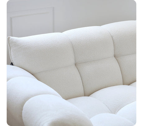 MOYU Lichtenstein Elegant Scandinavian Retro Sofa - White Cream Cloth, French Style from MOYU