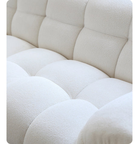 MOYU Lichtenstein Elegant Scandinavian Retro Sofa - White Cream Cloth, French Style from MOYU