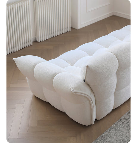 MOYU Lichtenstein Elegant Scandinavian Retro Sofa - White Cream Cloth, French Style from MOYU
