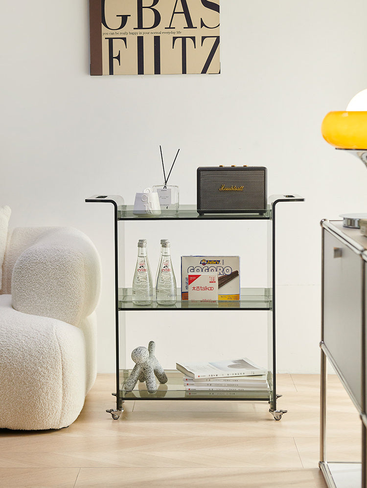 NIYE Aislinn Transparent Nordic Sofa Side Table from NIYE