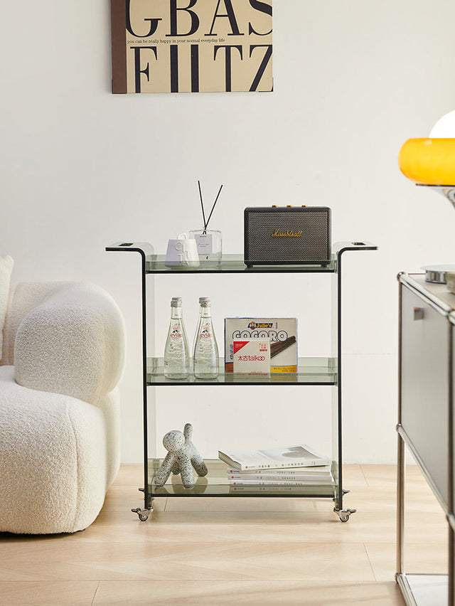 NIYE Aislinn Transparent Nordic Sofa Side Table from NIYE