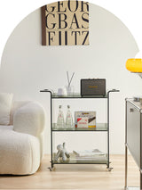 NIYE Aislinn Transparent Nordic Sofa Side Table from NIYE