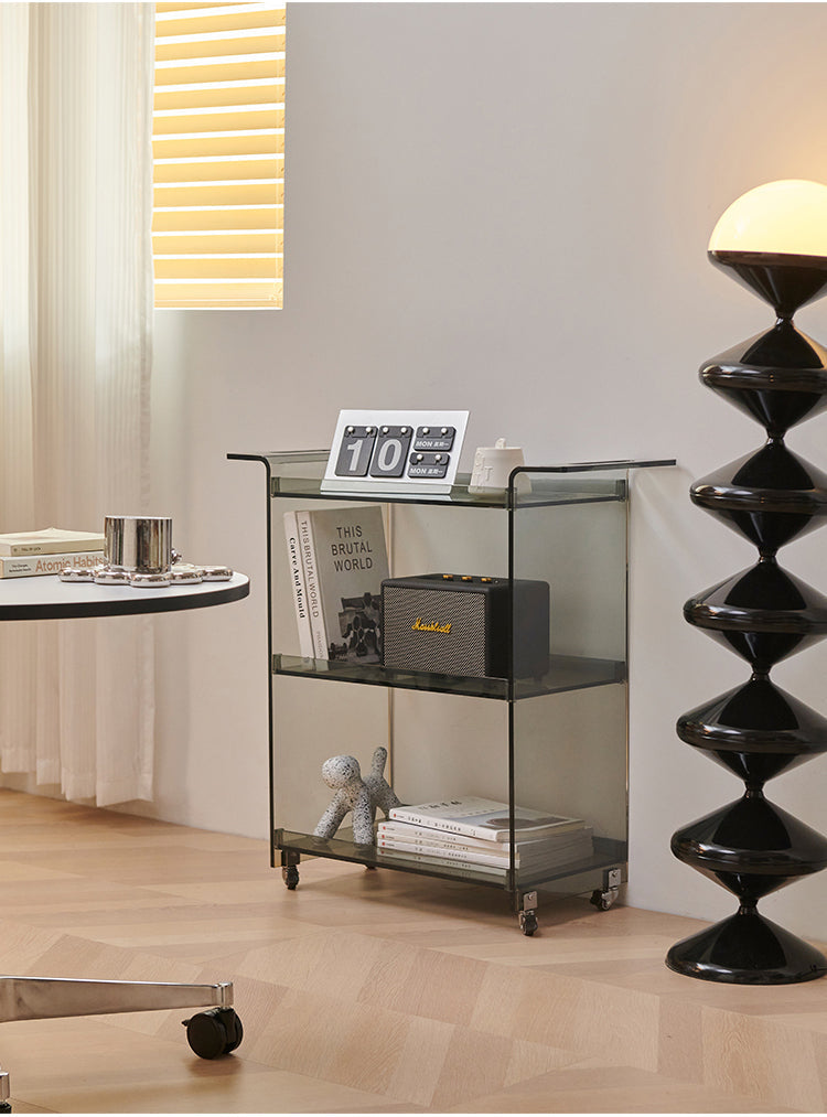 NIYE Aislinn Transparent Nordic Sofa Side Table from NIYE