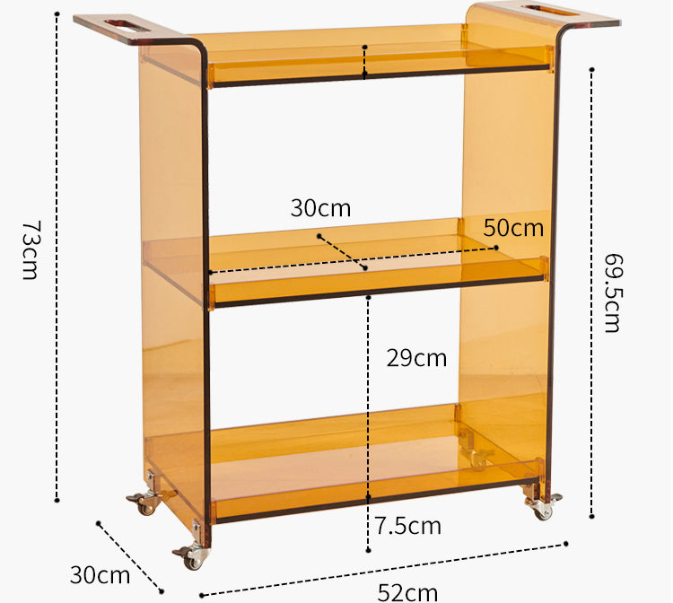 NIYE Aislinn Transparent Nordic Sofa Side Table from NIYE