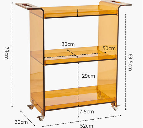 NIYE Aislinn Transparent Nordic Sofa Side Table from NIYE