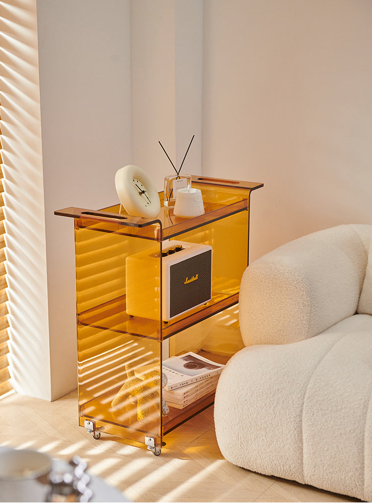 NIYE Aislinn Transparent Nordic Sofa Side Table from NIYE