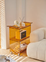 NIYE Aislinn Transparent Nordic Sofa Side Table from NIYE