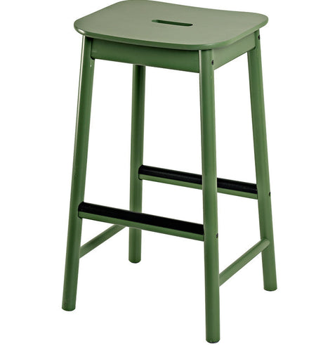 NIYE Alaric Minimalist Black Solid Wood Bar Stool from NIYE