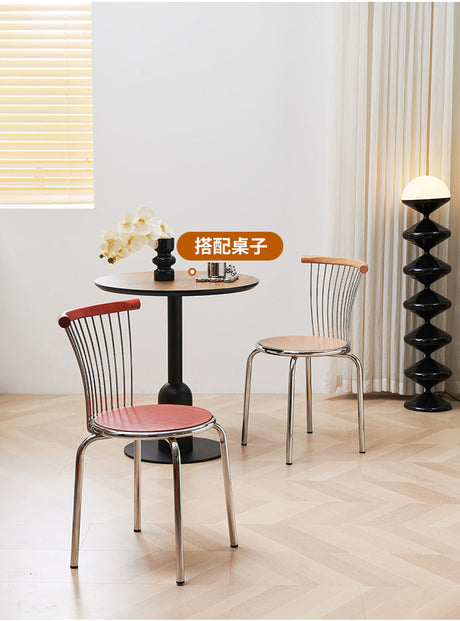 NIYE Alaric Retro Iron Creative Windsor Chair Designer Café Backrest Stool from NIYE