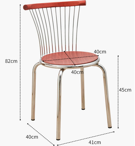 NIYE Alaric Retro Iron Creative Windsor Chair Designer Café Backrest Stool from NIYE