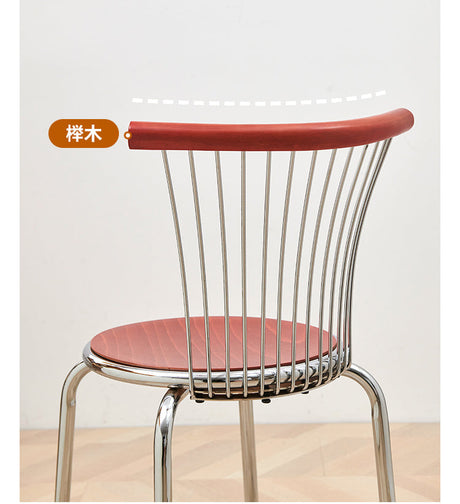 NIYE Alaric Retro Iron Creative Windsor Chair Designer Café Backrest Stool from NIYE