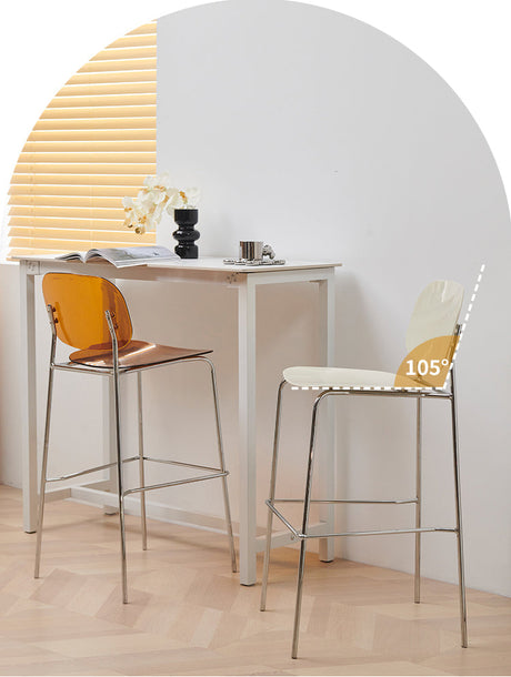 NIYE Alhambra Chic Transparent Bar Chair - Nordic Acrylic High Stool from NIYE