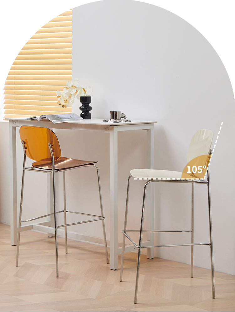 NIYE Alhambra Chic Transparent Bar Chair - Nordic Acrylic High Stool from NIYE