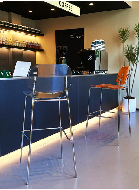 NIYE Alhambra Chic Transparent Bar Chair - Nordic Acrylic High Stool from NIYE