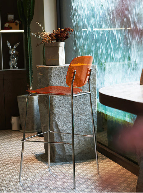 NIYE Alhambra Chic Transparent Bar Chair - Nordic Acrylic High Stool from NIYE