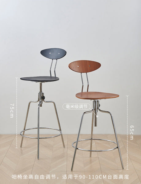 NIYE Arendal Adjustable Rustic Barstool from NIYE