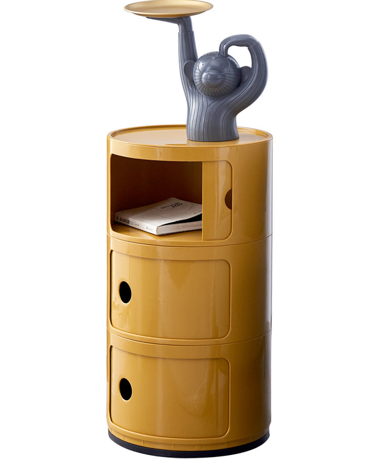NIYE Aveline Minimalist Round Storage Side Table from NIYE