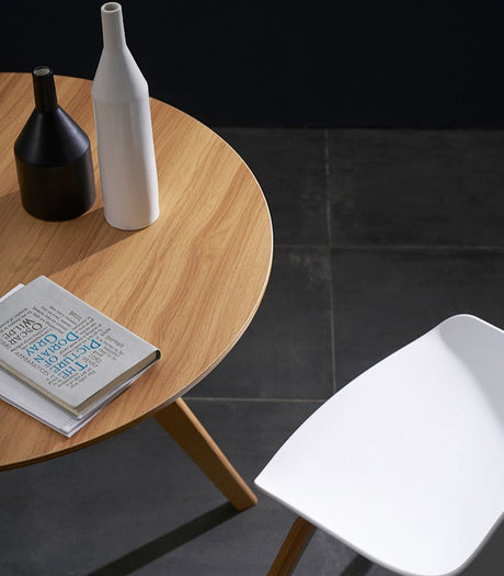 NIYE Carlotta Chic Solid Wood Round Coffee Table from NIYE