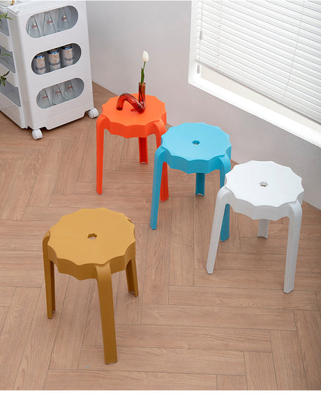 NIYE Eldridge Versatile Round Plastic Stool from NIYE