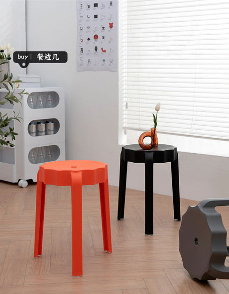 NIYE Eldridge Versatile Round Plastic Stool from NIYE