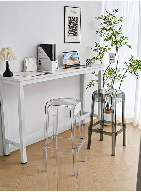NIYE Elowen Elegant Transparent Acrylic Bar Stool from NIYE