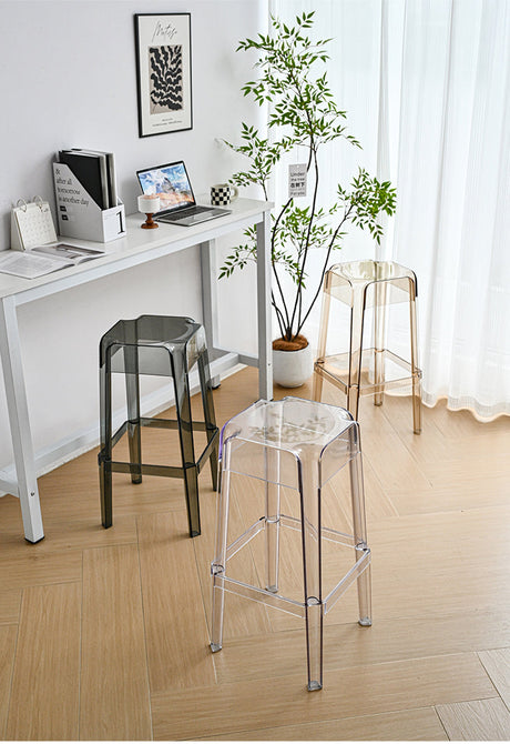 NIYE Elowen Elegant Transparent Acrylic Bar Stool from NIYE