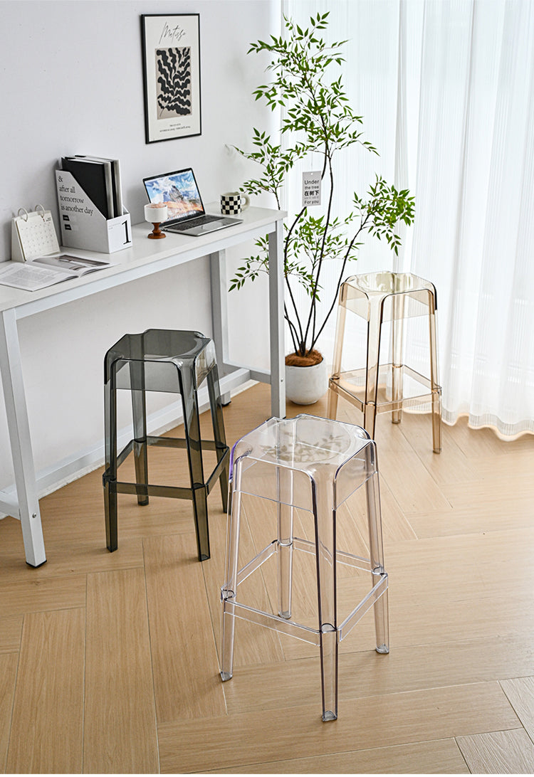 NIYE Elowen Elegant Transparent Acrylic Bar Stool from NIYE