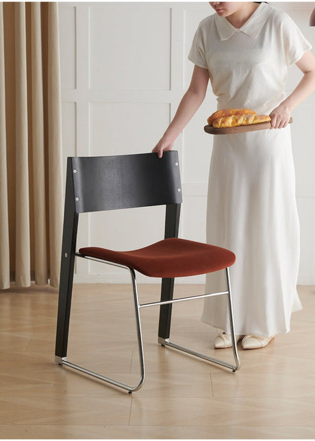 NIYE Elowen Minimalist Solid Wood Dining Chair with Backrest from NIYE
