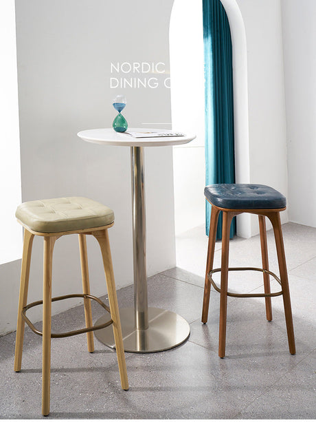 NIYE Elysia Chic Natural Wood Footstool from NIYE