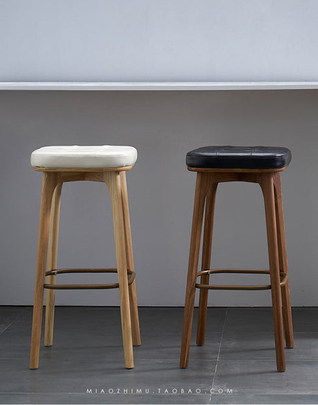 NIYE Elysia Chic Natural Wood Footstool from NIYE