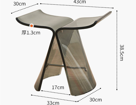 NIYE Hoshiko Transparent Stylish Makeup Stool from NIYE