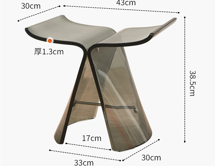 NIYE Hoshiko Transparent Stylish Makeup Stool from NIYE