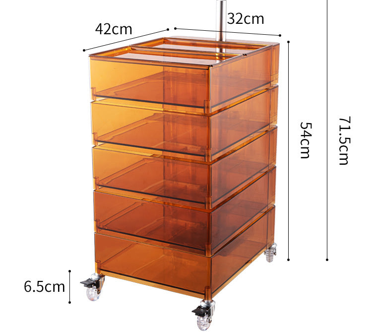 NIYE Isolde Sleek Acrylic Rotating Nightstand from NIYE