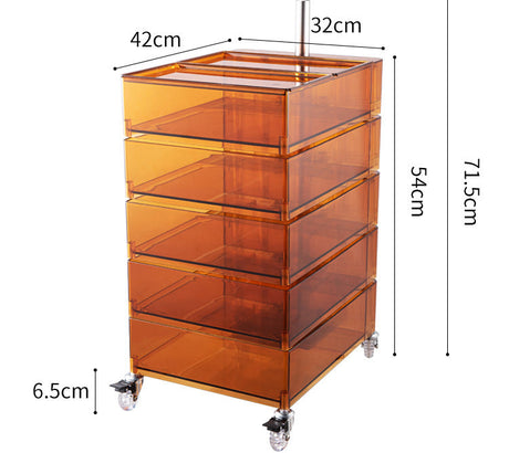 NIYE Isolde Sleek Acrylic Rotating Nightstand from NIYE