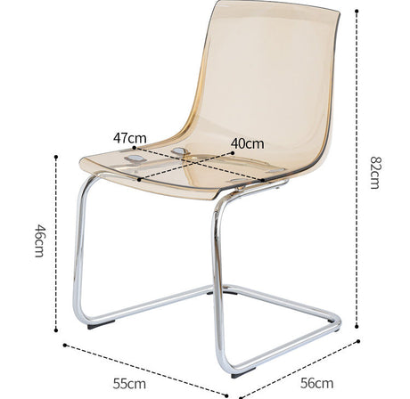 NIYE Isolde Sleek Transparent Dining Chair from NIYE