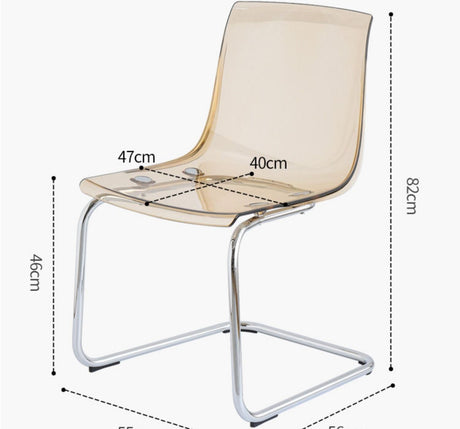 NIYE Isolde Sleek Transparent Dining Chair from NIYE