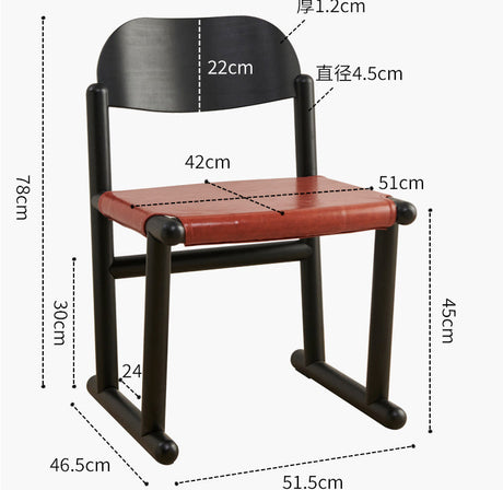 NIYE Isolde Vintage Sleek Solid Wood Dining Chair from NIYE