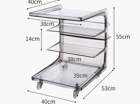 NIYE Josiah Elegant Acrylic Coffee Table Storage System from NIYE