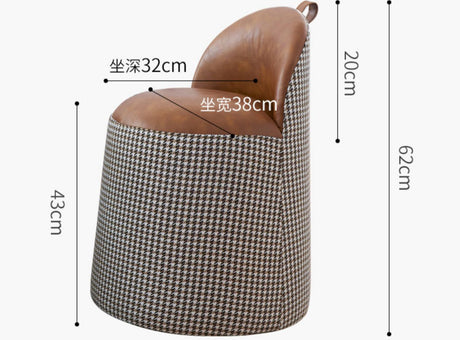 NIYE Juniper Cozy Soft Fabric Stool from NIYE
